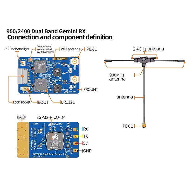 B78B-900Mhz 2.4Ghz 915M ELRS R - Drone Racing Receiver ulasan dan harga